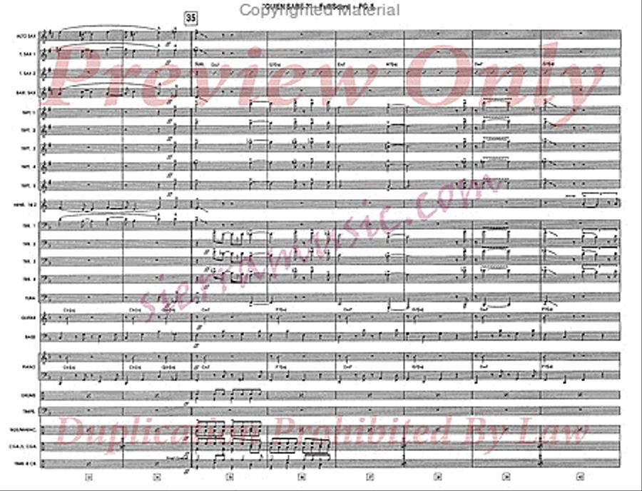 Quien Sabe? (Who Knows?) Jazz Ensemble scores gallery preview page 6