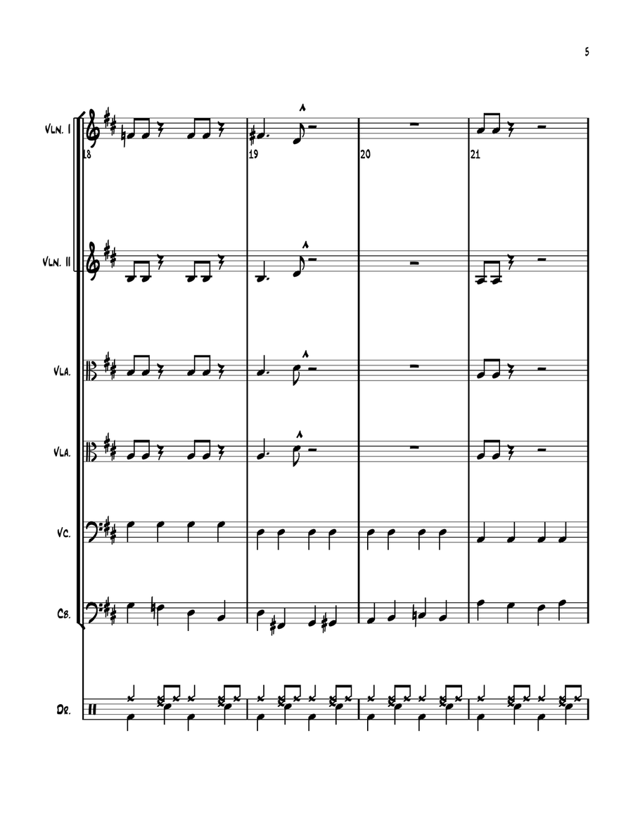 D Jam Blues String Orchestra scores gallery preview page 5