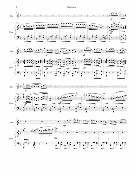 Aragonaise for Oboe & Piano image number null