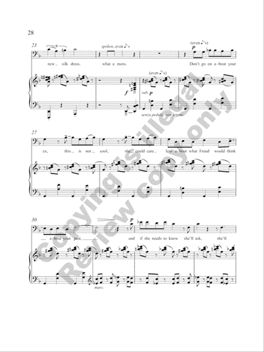 Five Love Songs for High Baritone Voice and Piano High Voice scores gallery preview page 36