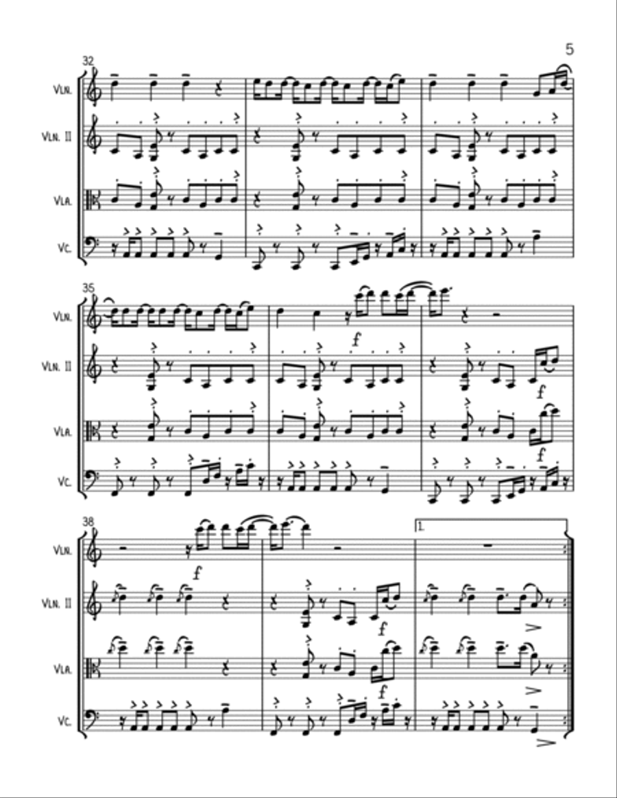 Can't Stop The Feeling from TROLLS String Trio scores gallery preview page 5