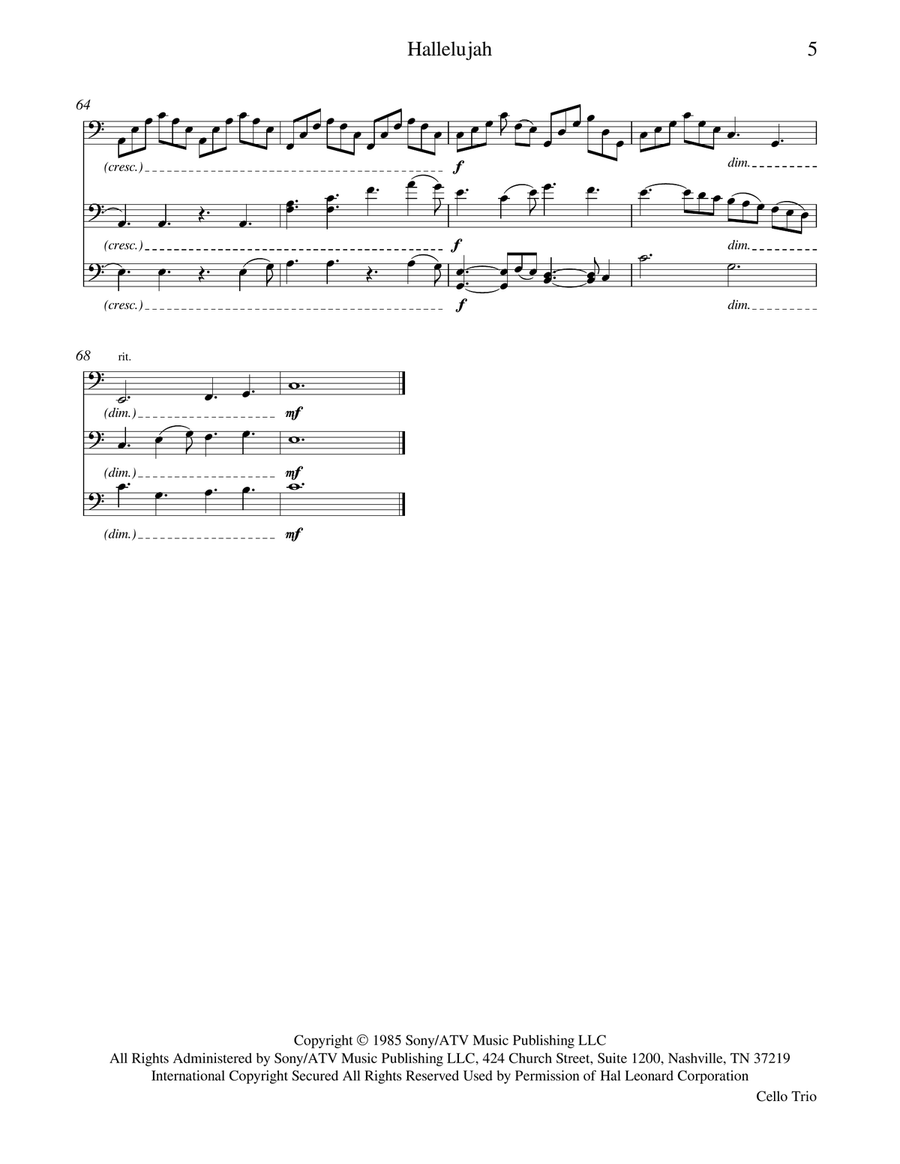 Hallelujah Hallelujah String Orchestra scores gallery preview page 5