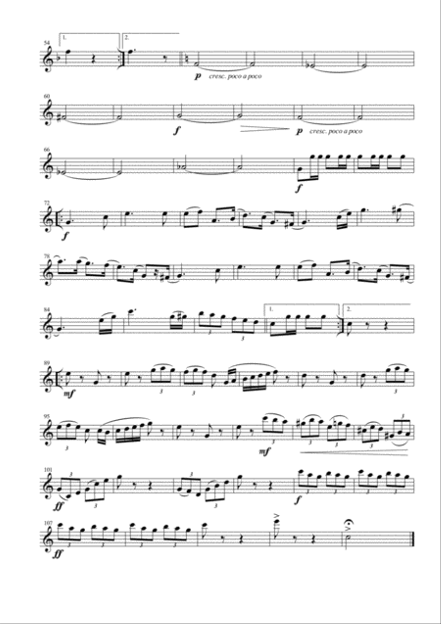 Champagne Galop for Clarinet Quartet Clarinet Quartet scores gallery preview page 2