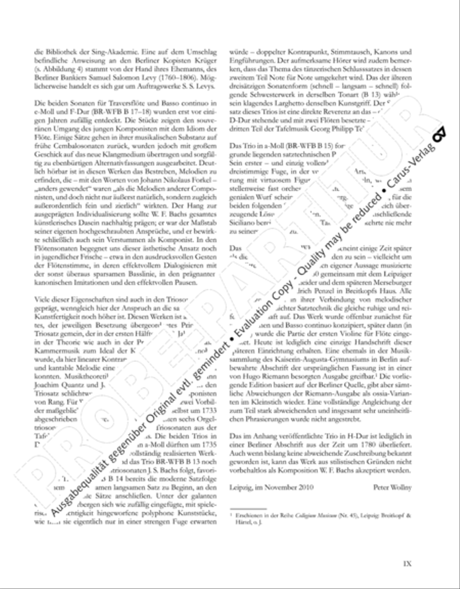 Gesamtausgabe Band 3 (Kammermusik: Duette, Solo- und Triosonaten) Score scores gallery preview page 10