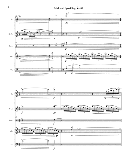 Apparitions for Violin, Flute, Clarinet, Cello and Percussion