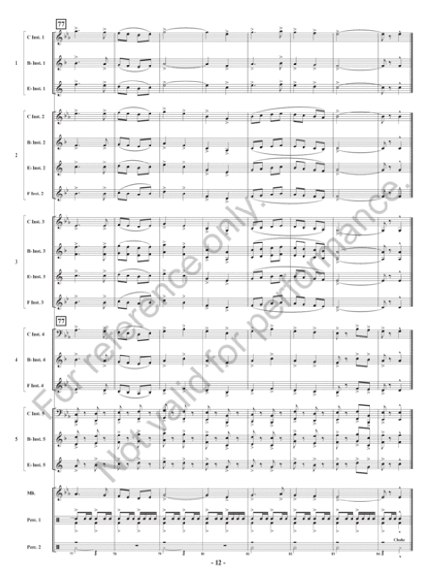 Bravo Zulu Bravo Zulu Concert Band scores gallery preview page 13