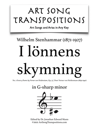 Book cover for STENHAMMAR: I lönnens skymning, Op. 37 no. 2 (transposed to G-sharp minor)