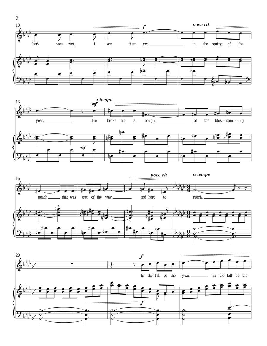 The Spring And The Fall Piano, Vocal scores gallery preview page 2