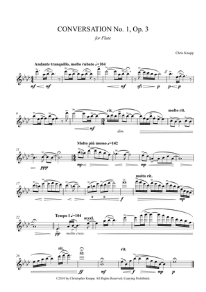 4 Conversations for Flute, Op. 3