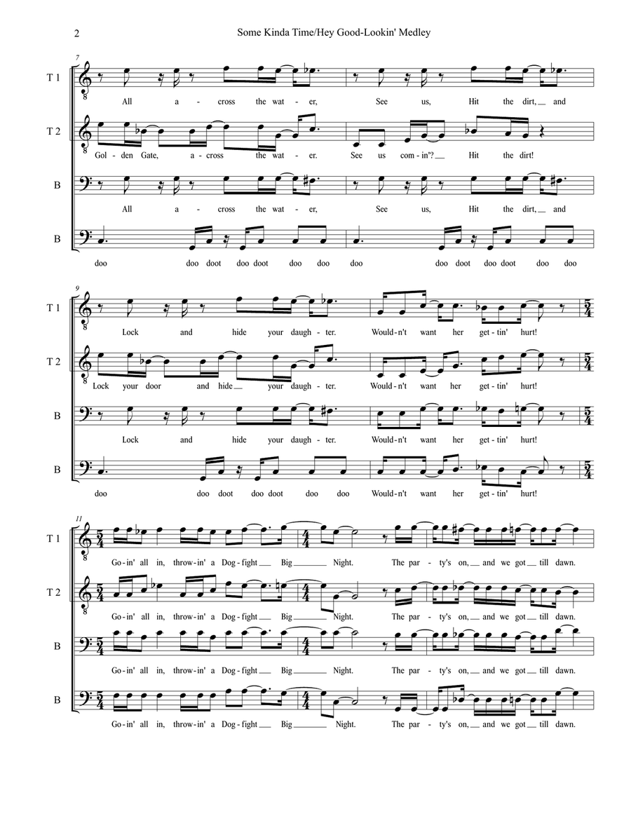 Some Kinda Time TTBB scores gallery preview page 2