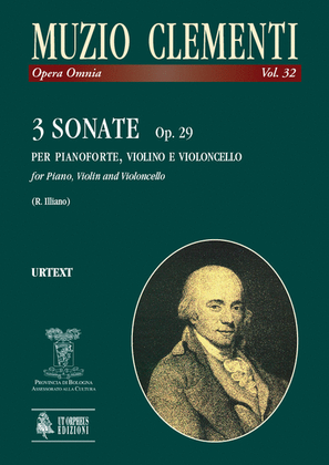 Book cover for 3 Sonatas Op. 29 for Piano (Harpsichord), Violin (Flute) and Violoncello