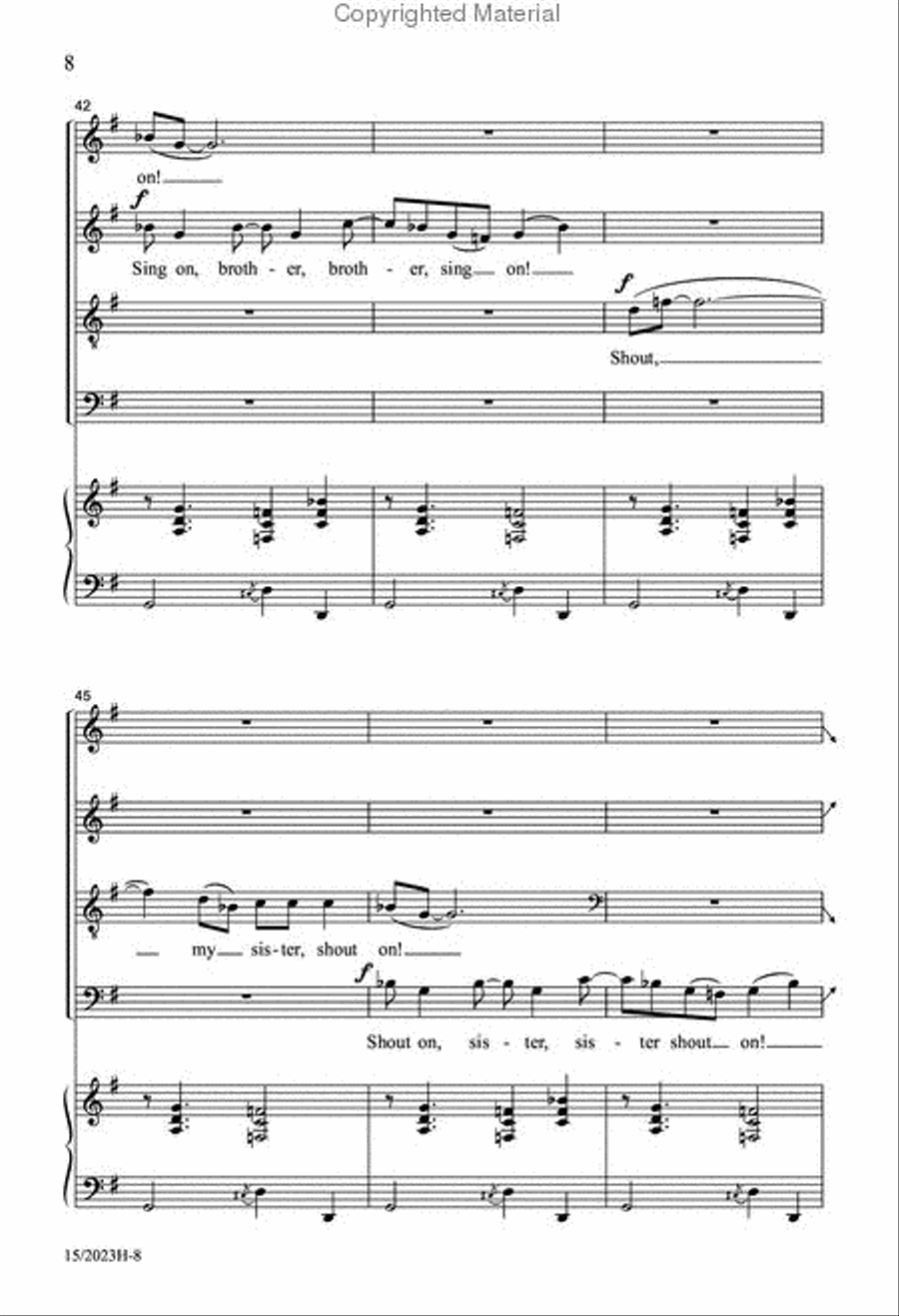 I'm Gonna Sing I'm Gonna Sing 4-Part scores gallery preview page 8