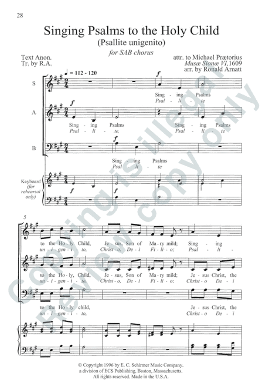 Somerset Anthem Books, Volume I (Advent & Christmas) 3-Part scores gallery preview page 29