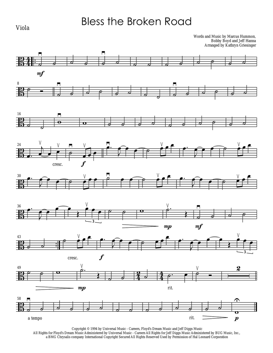 Bless The Broken Road String Quartet scores gallery preview page 5