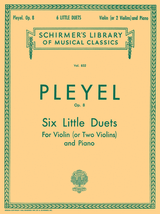Book cover for Six Little Duets, Op. 8