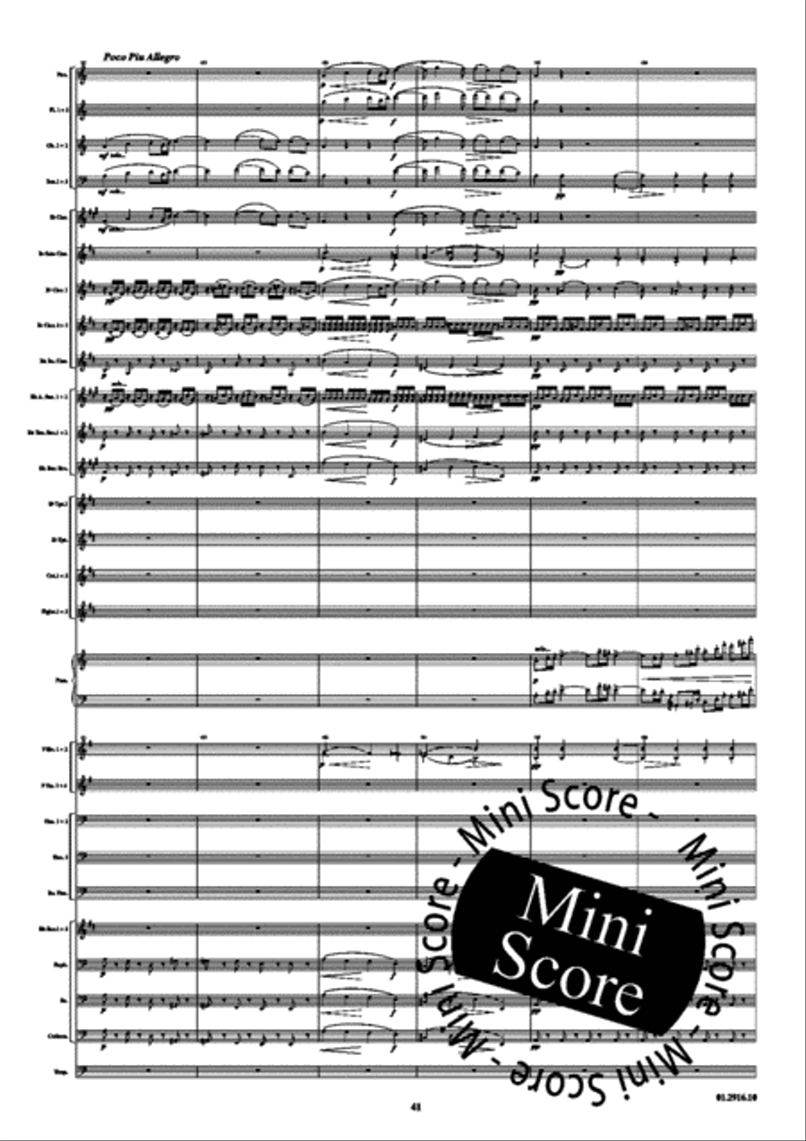 Piano Concerto opus 16 A Minor Concert Band scores gallery preview page 45