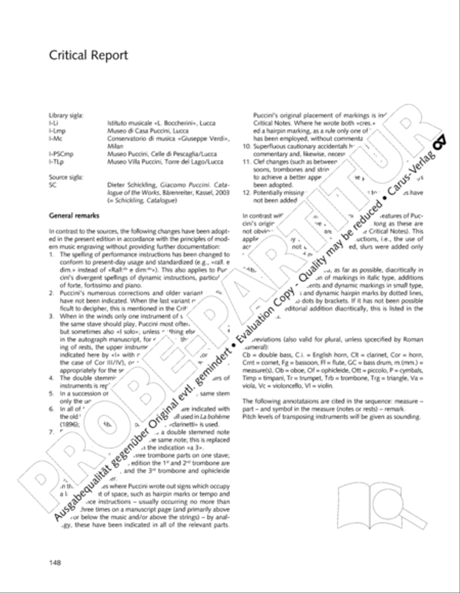 Edizione Nazionale delle Opere di Giacomo Puccini. II. Instrumental music; 1. Works for orchestra (vol. II/1) Score scores gallery preview page 195