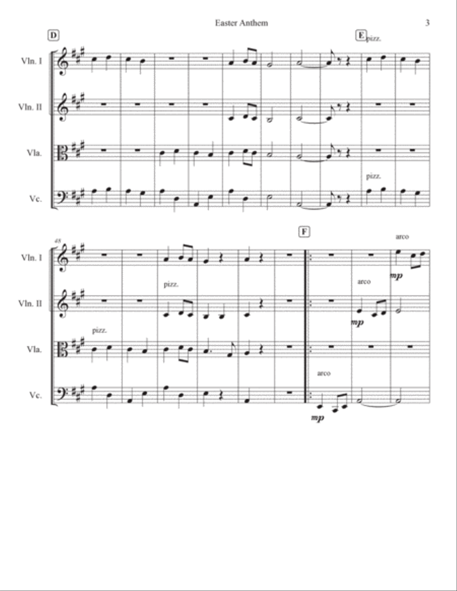 Easter Anthem Easter Anthem Woodwind Quintet scores gallery preview page 3