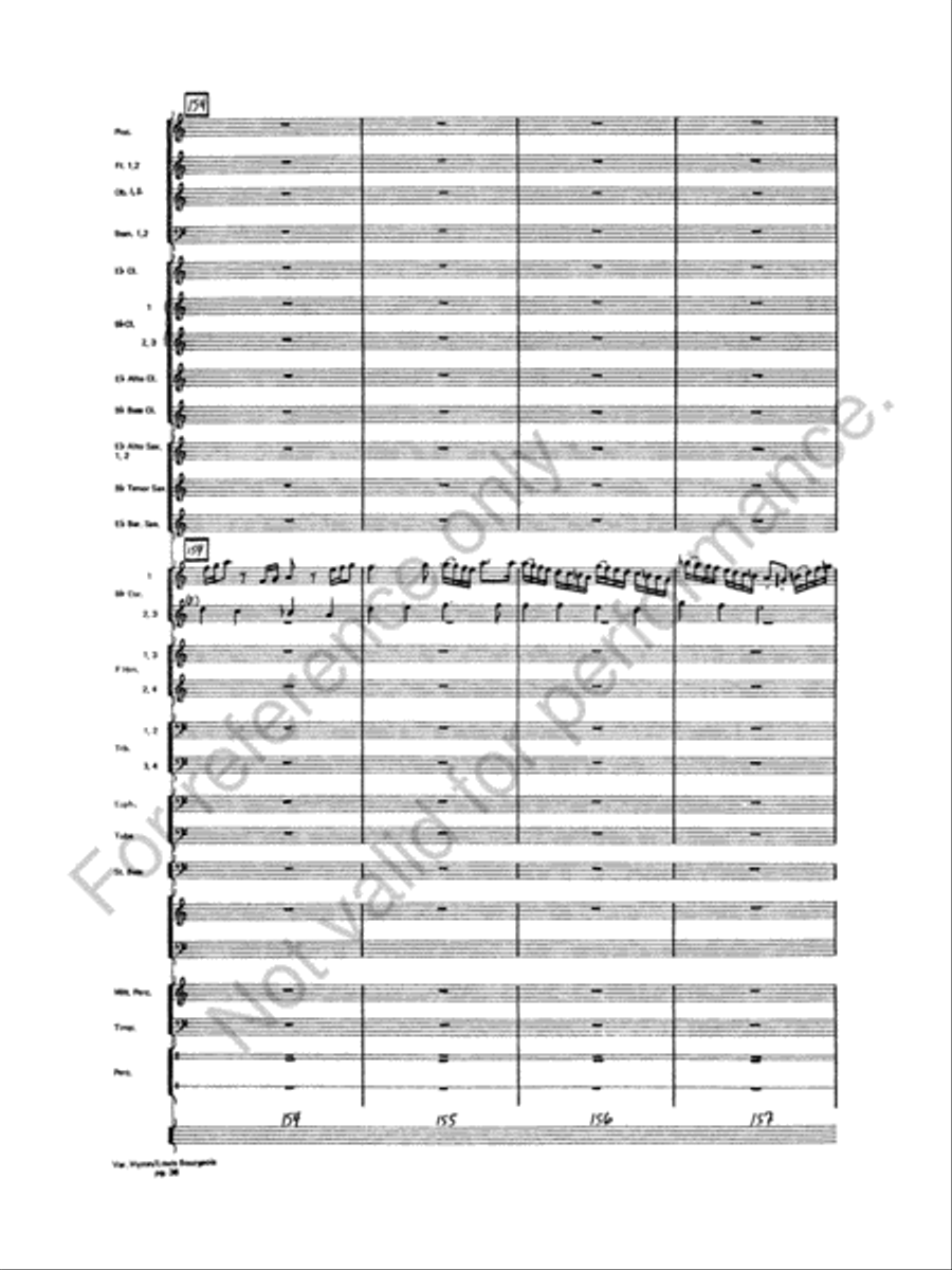 Variations On A Hymn By Louis Bourgeois Concert Band scores gallery preview page 37