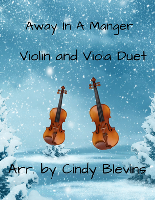 Book cover for Away In A Manger, for Violin and Viola Duet
