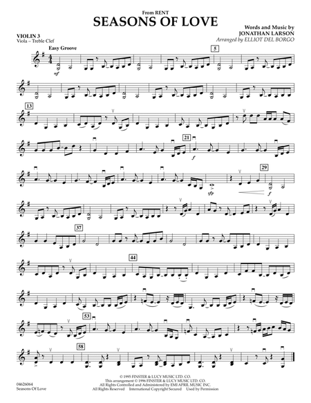 Seasons Of Love - Violin 3 (Viola T.C.)