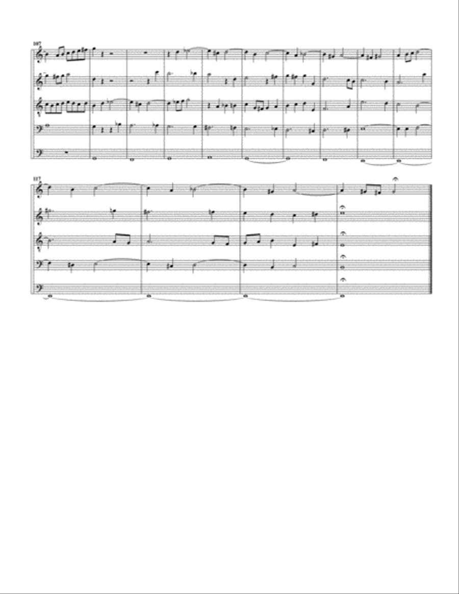 Kyrie, Gott, heiliger Geist, BWV 671 from Klavier Uebung, III. Teil (arrangement for 5 recorders) Recorder scores gallery preview page 5
