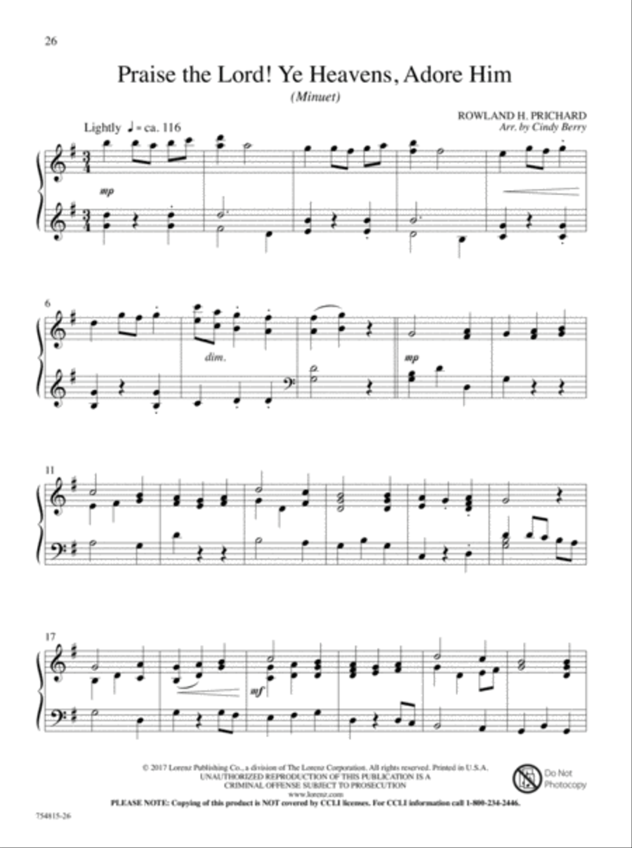 Cindy Berry: Classic Hymn Settings Piano Solo scores gallery preview page 11