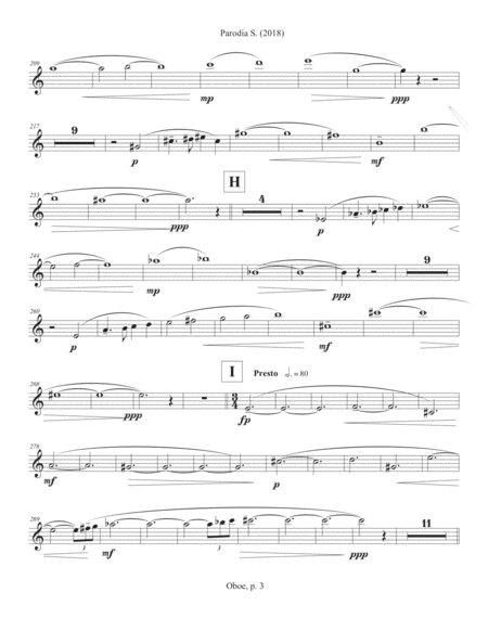 Parodia Schumanniana (2018) oboe part