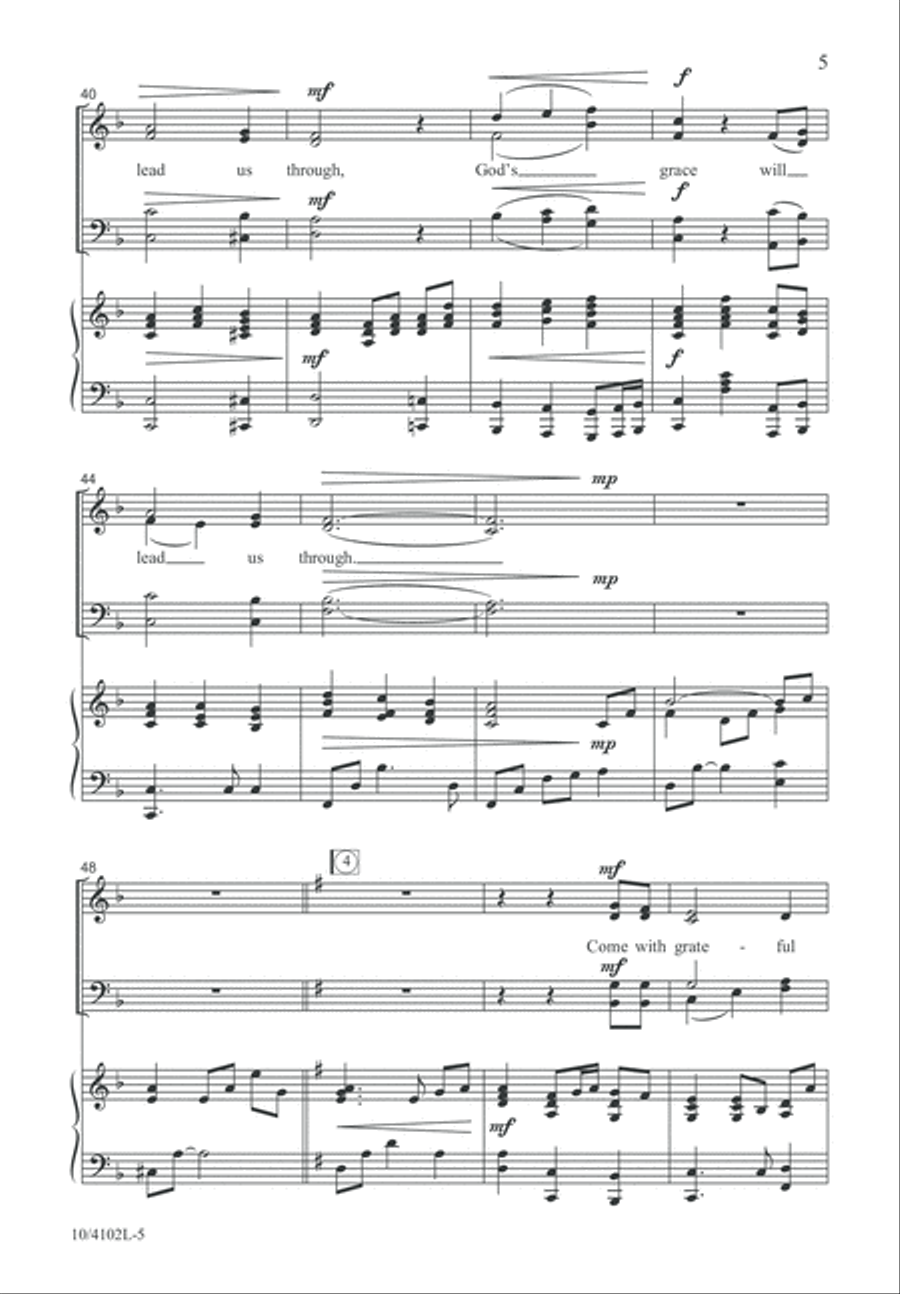 His Grace Will Lead Us Through 4-Part scores gallery preview page 5