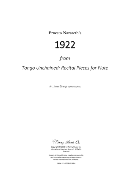 1922 - Tango for Flute and Piano image number null