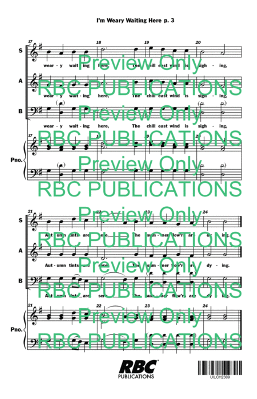 I'M Weary Waiting (SAB) I'M Weary Waiting (SAB) 3-Part scores gallery preview page 5