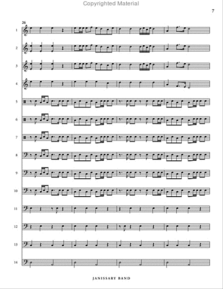 Janissary Band Percussion Ensemble scores gallery preview page 8