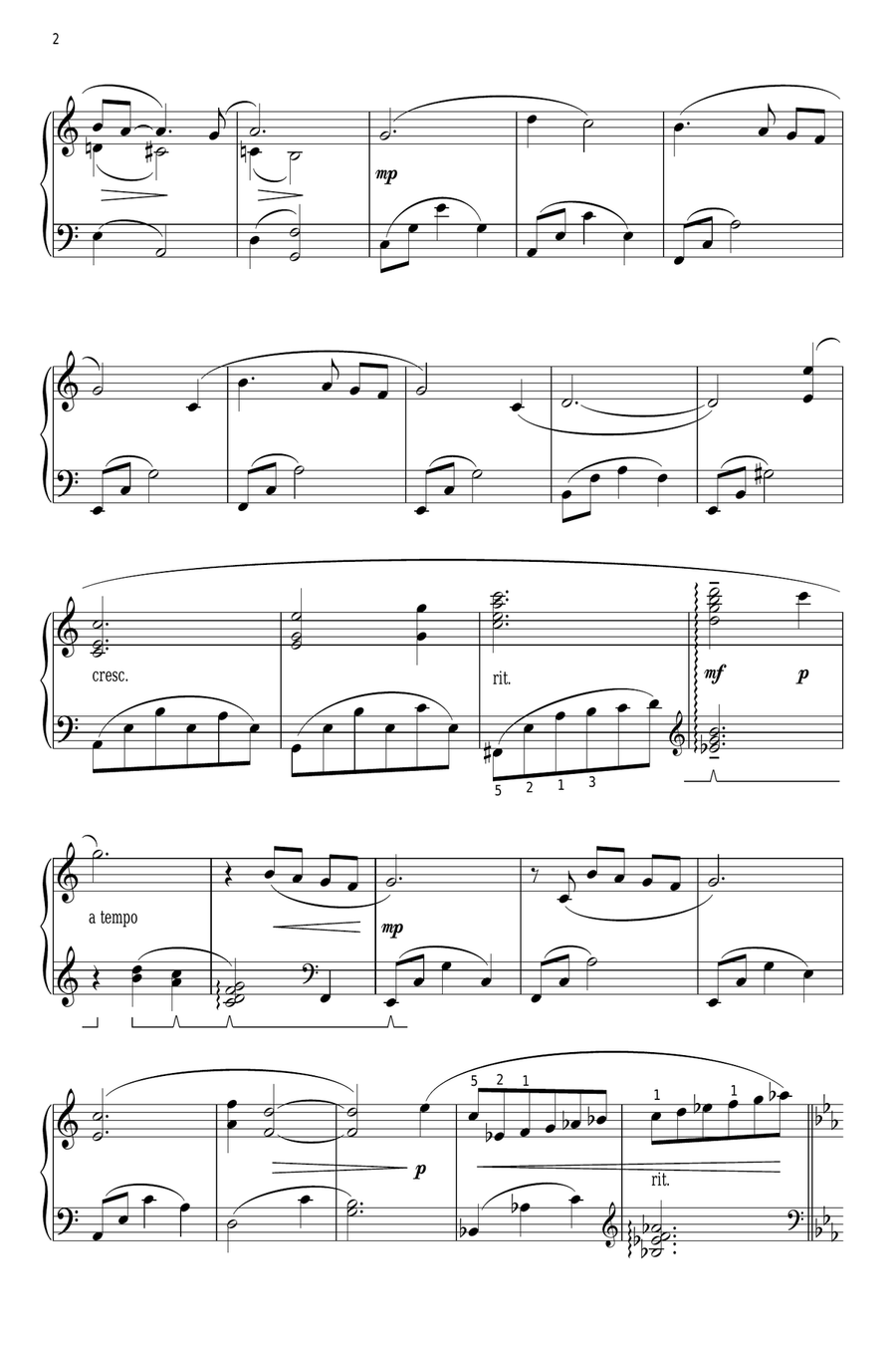 Moon River (arr. Phillip Keveren) Piano Solo scores gallery preview page 2