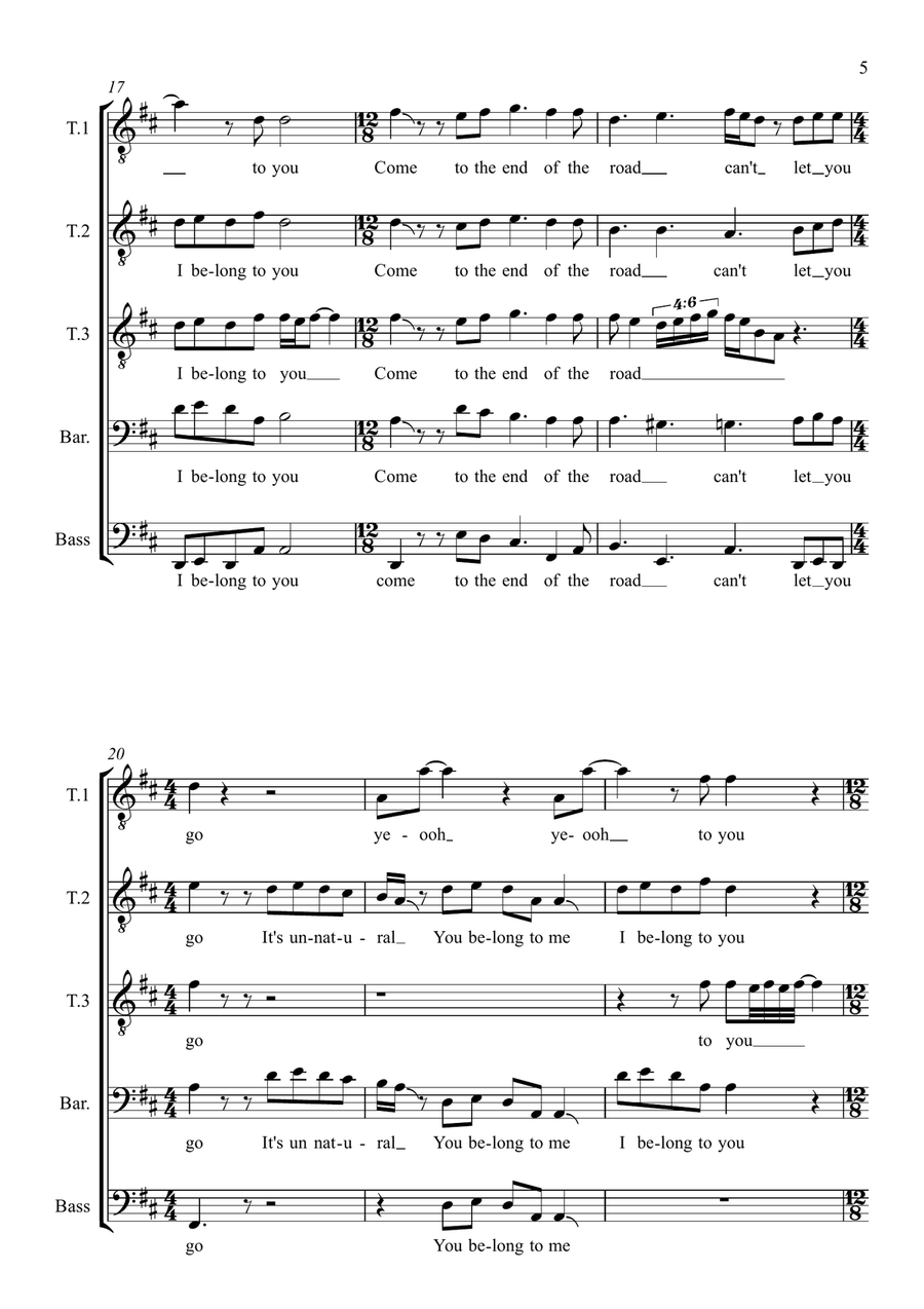 End Of The Road from the Paramount Motion Picture BOOMERANG 4-Part scores gallery preview page 5
