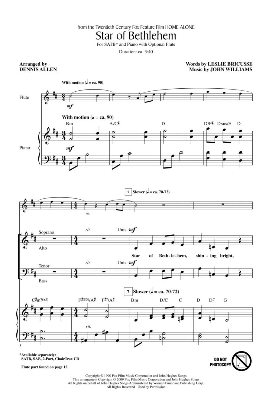 Star Of Bethlehem Star Of Bethlehem 4-Part scores gallery preview page 1