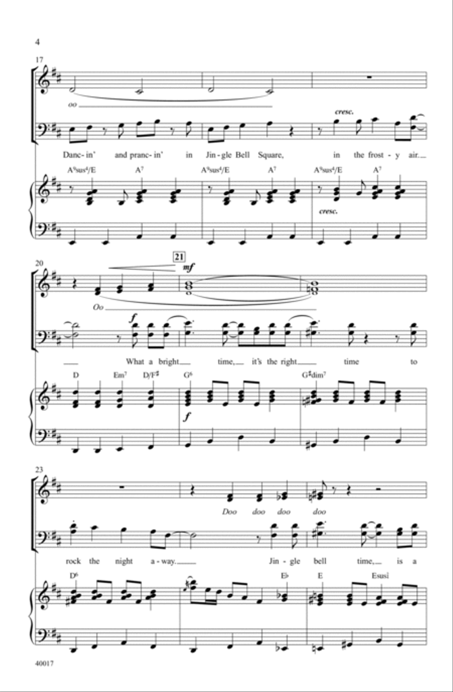 Jingle Bell Rock 4-Part scores gallery preview page 4