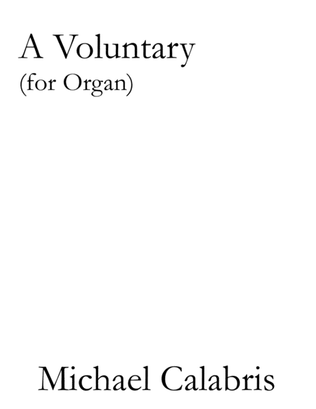 Book cover for A Voluntary (for Organ)