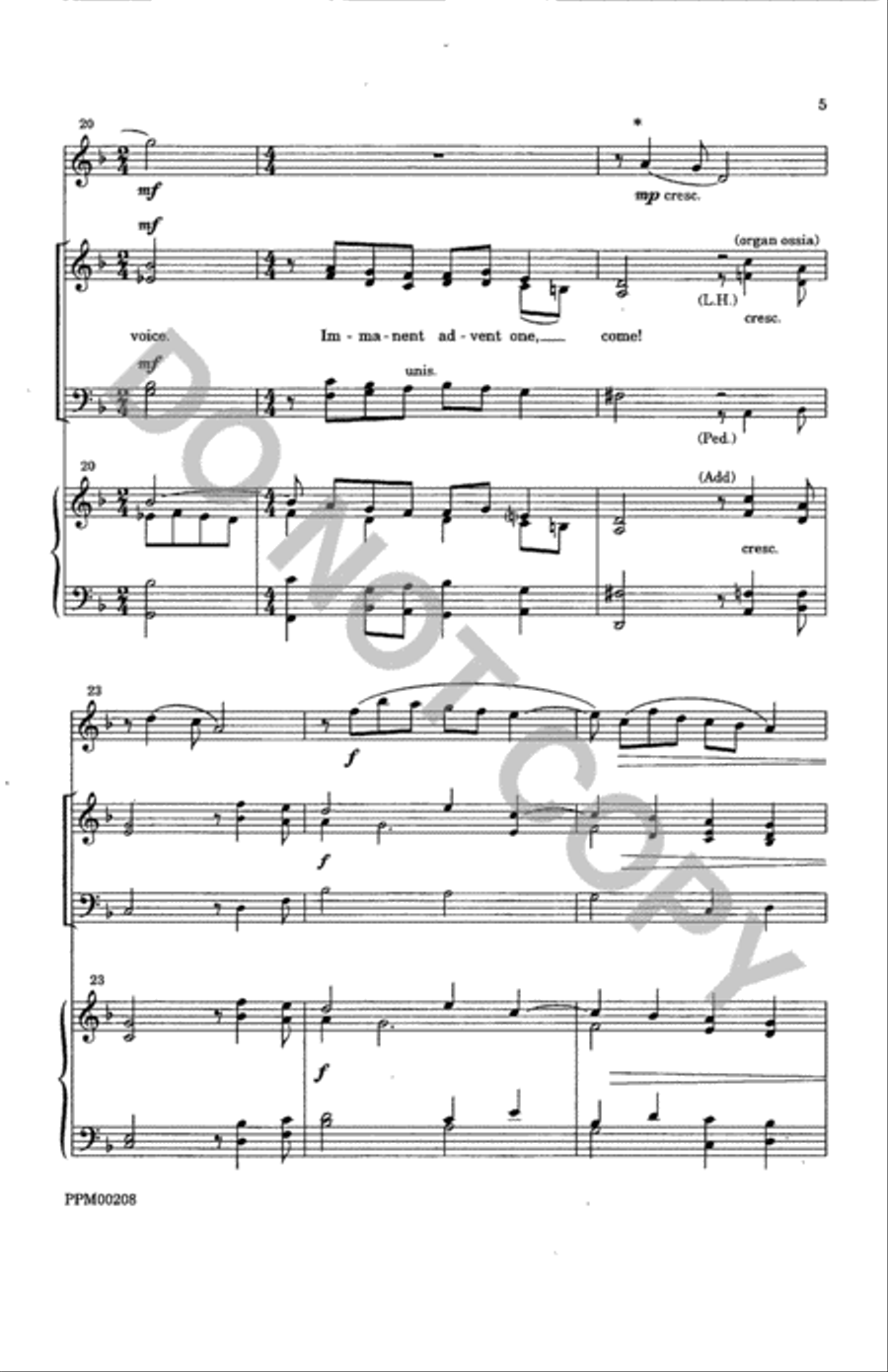 Pervasive Never-absent One 4-Part scores gallery preview page 6