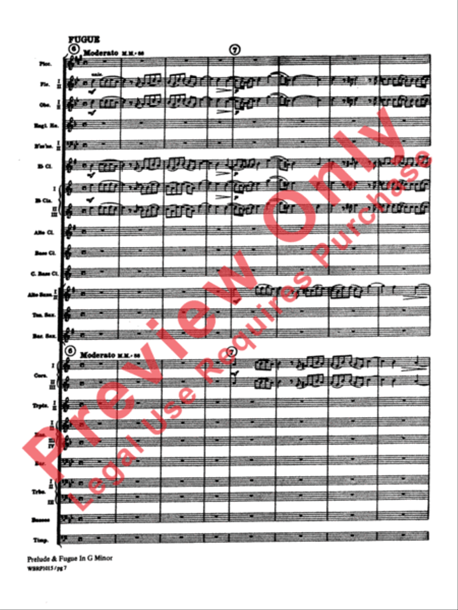 Prelude and Fugue in G Minor Concert Band scores gallery preview page 10