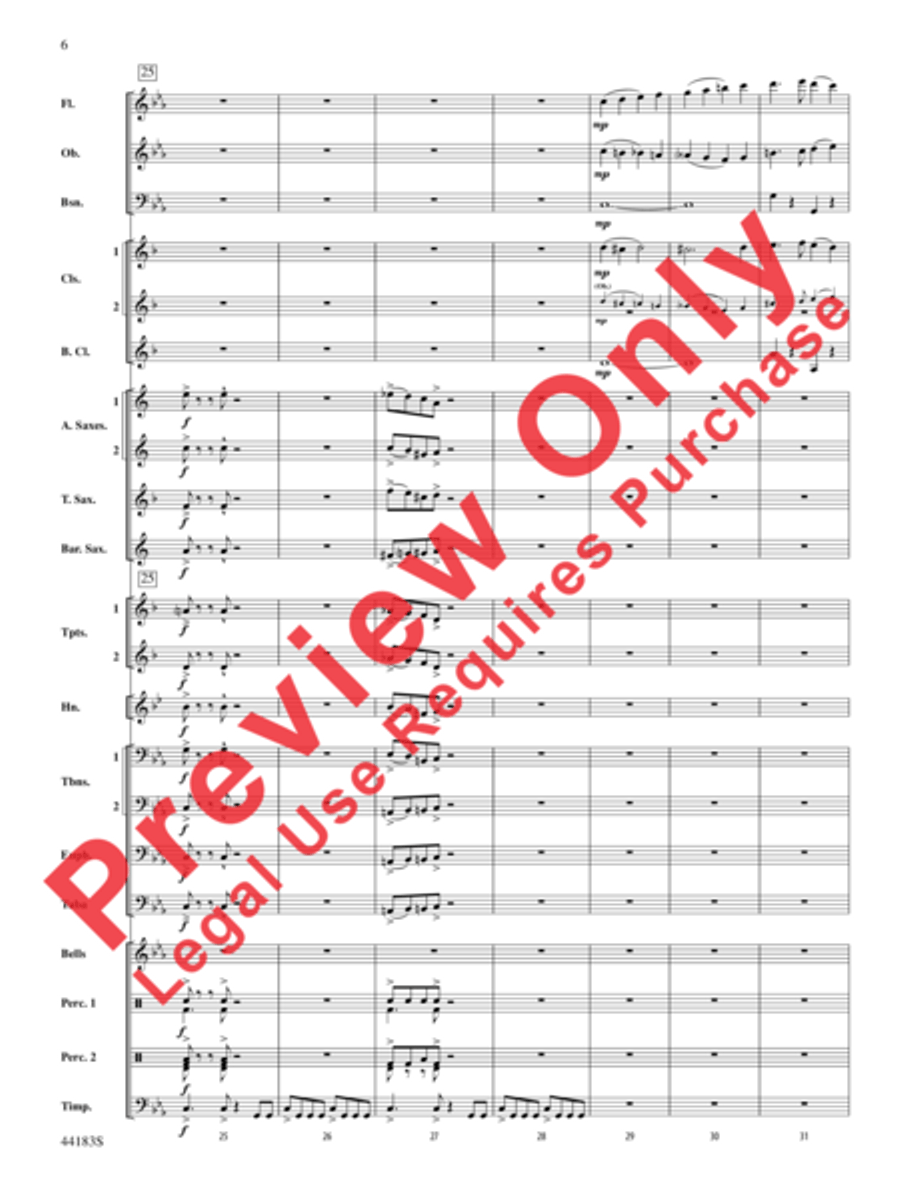 Cobra Dance Concert Band scores gallery preview page 7