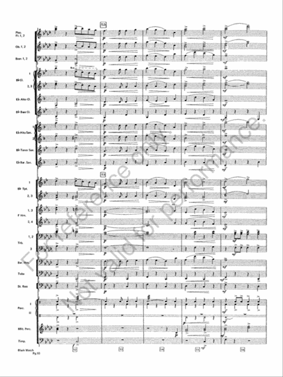 Black Watch Black Watch Concert Band scores gallery preview page 11