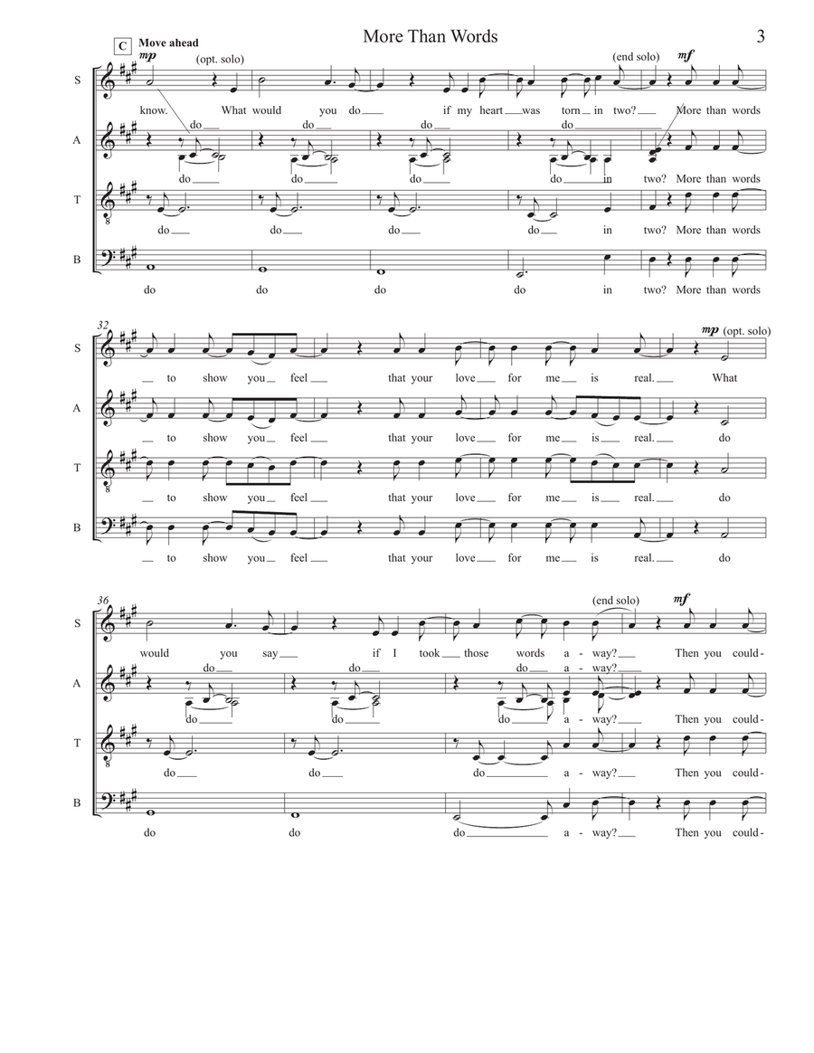 More Than Words Divisi scores gallery preview page 3