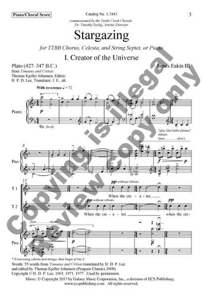 Stargazing (TTBB Piano/Choral Score) image number null