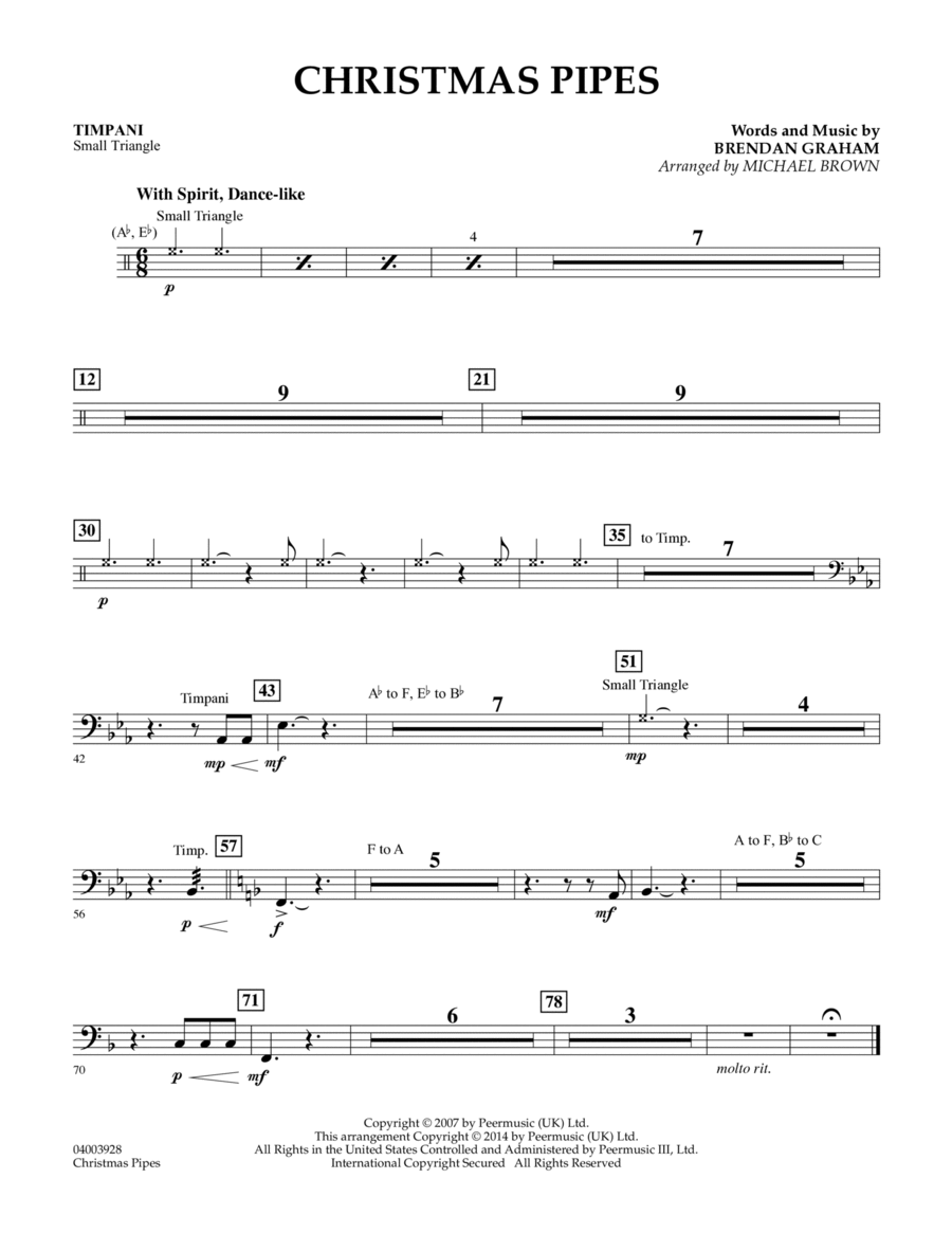 Christmas Pipes - Timpani Concert Band scores gallery preview page 1