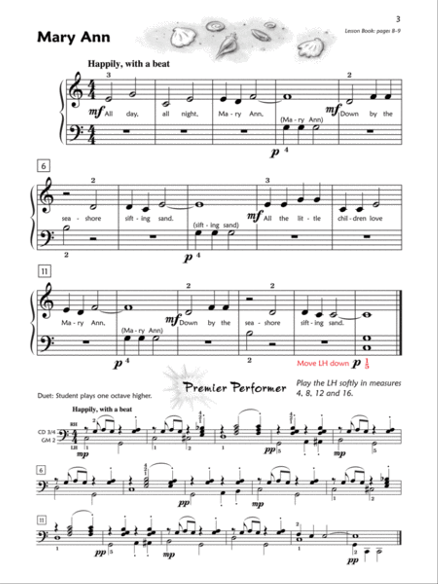 Premier Piano Course Performance, Book 1B Piano Method scores gallery preview page 5