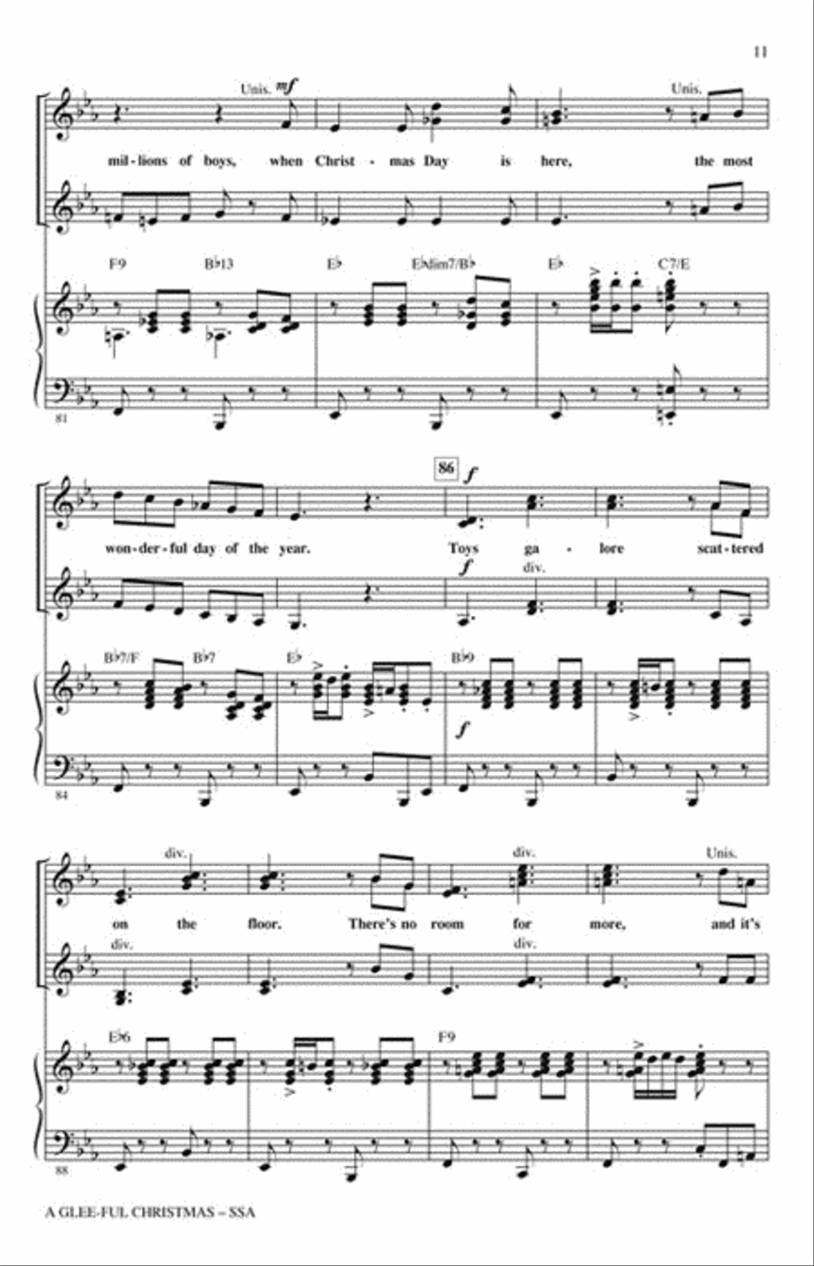 A Glee-ful Christmas SSA scores gallery preview page 3