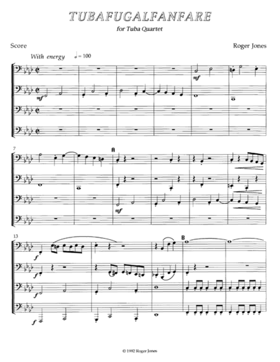TUBAFUGALFANFARE Tuba Quartet scores gallery preview page 2