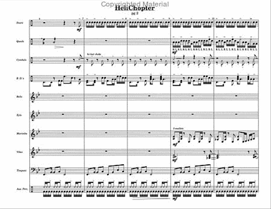 HeliChopter Percussion Ensemble scores gallery preview page 4