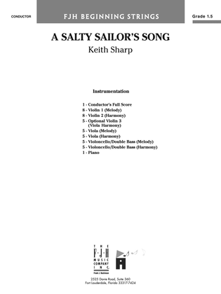 Book cover for A Salty Sailor's Song: Score