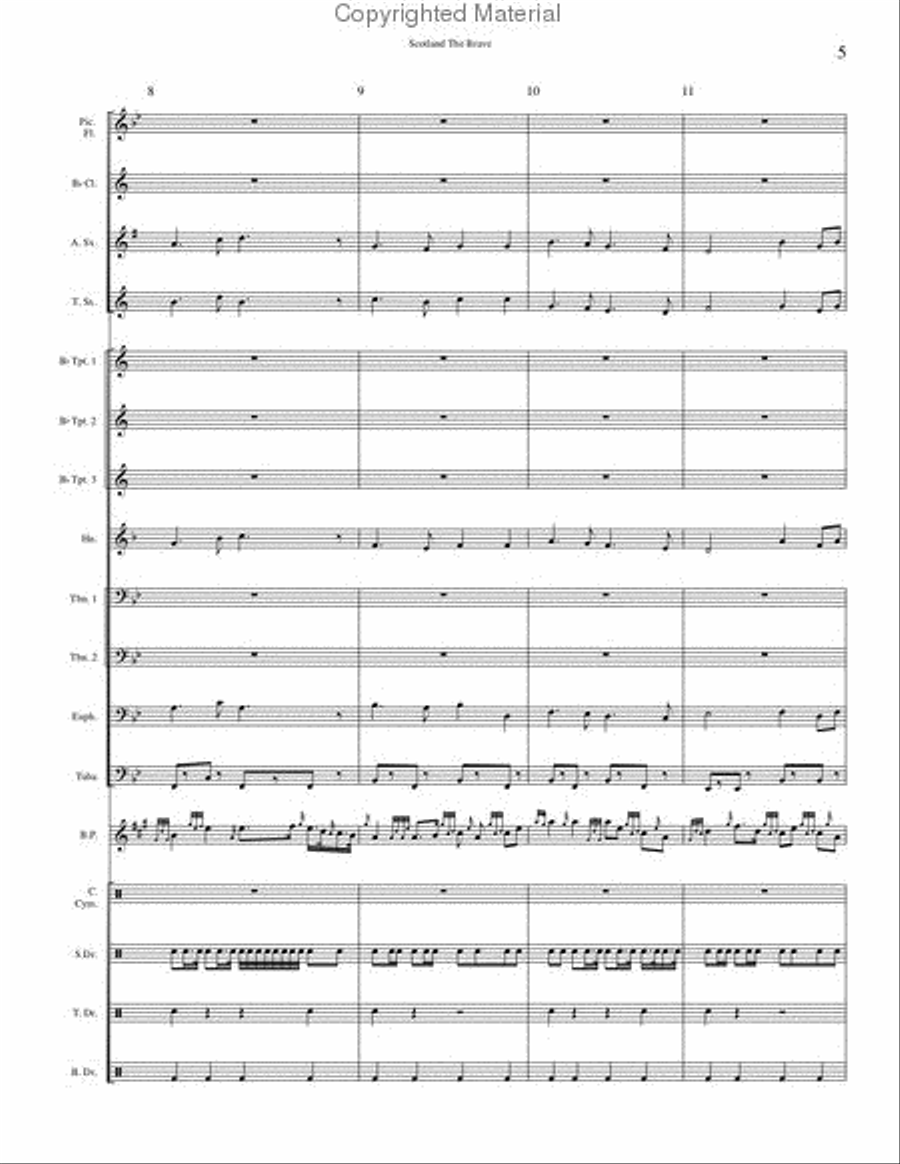 Scotland The Brave Concert Band scores gallery preview page 5